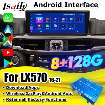 OEM Android Upgrade Module untuk LX570 Lexus RX GX LS NX ES Integrasi Wireless CarPlay, Android Auto, YouTube,NetFlix