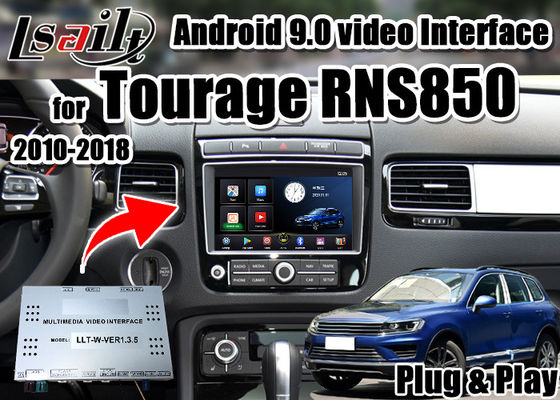 Antarmuka video multimedia Lsailt CarPlay &amp; Android untuk Tourage RNS850 2010-2018 mendukung YouTube, google Play