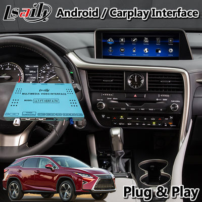 Antarmuka Carplay Android PX6 4GB untuk Kontrol Mouse Lexus RX350 / RX450H HDMI Android Auto