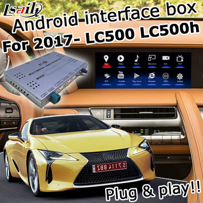 Lexus LC500 LC500h GPS Navigation Box antarmuka video carplay nirkabel dan android auto youtube Google play