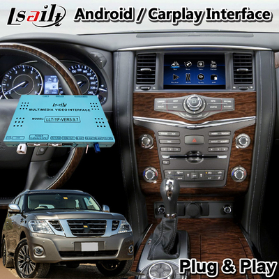 Lsailt 4+64GB Antarmuka Video Android Carplay Nirkabel untuk Nissan Patrol Y62 2012-2017