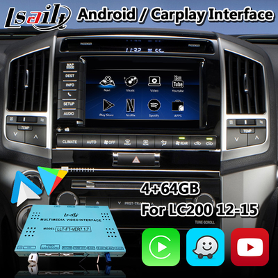 Lsailt Android Multimedia Video Interface untuk Toyota Land Cruiser LC200 2013-2015 Dengan Android Auto Carplay