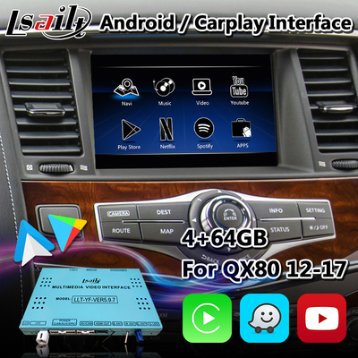 Antarmuka Navigasi Multimedia Android untuk Infiniti QX80 Dengan Carplay Otomatis Android Nirkabel