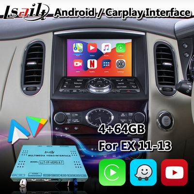 Lsailt Android Carplay Interface untuk Infiniti EX37 Dengan Navigasi GPS NetFlix Yandex