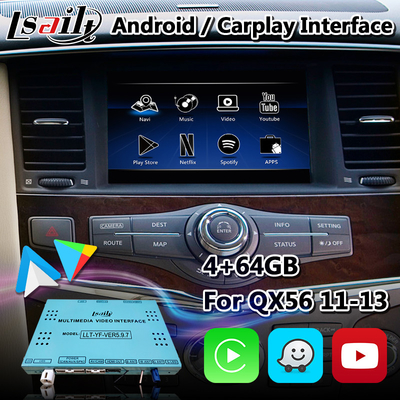 4GB RAM Android Video Interface Navigasi GPS Untuk Infiniti QX56 2010-2013