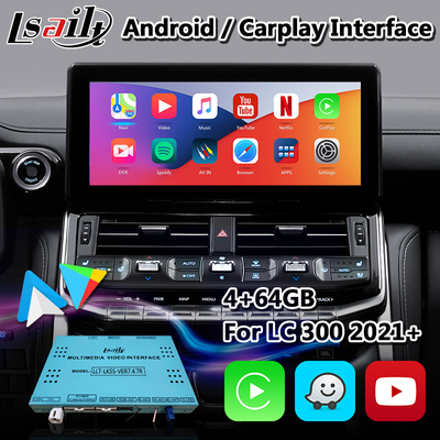 Kotak Navigasi GPS Antarmuka Android Carplay Untuk Toyota Land Curiser LC300 2021-2022