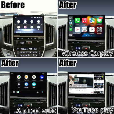 Kotak navigasi mobil Android 13 untuk Toyota LC200 GXR Fujitsu unit Carplay waze youtube tampilan belakang dll