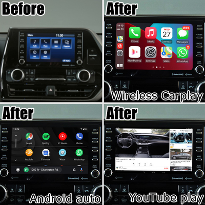 Car Video Interface nirkabel carplay android auto Android 13 TOYOTA Highlander