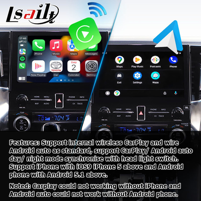 Antarmuka multimedia carplay nirkabel otomatis Android untuk Toyota Alphard Vellfire JBL
