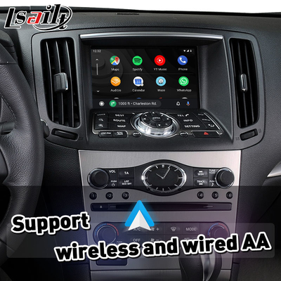 Wireless Android Auto Carplay Interface untuk Infiniti G25 G35 G37 Skyline 370GT 350GT (V36) Tahun 2008-2013