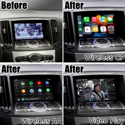Modul mobil android carplay nirkabel untuk Infiniti G37 G25 Q40 Q60 370GT skyline 08IT