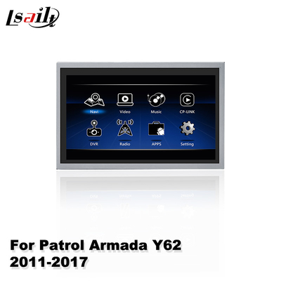 Layar Multimedia Mobil Lsailt untuk Nissan Patrol Y62 2011-2017 Dengan Wireless Android Auto Carplay