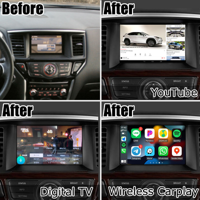 Layar multimedia Android Nissan Pathfinder R52 meng-upgrade sistem IT06 06It carplay