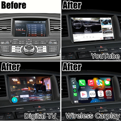Layar sentuh multi jari Infiniti M35 M45 Nissan Fuga HD meningkatkan antarmuka video otomatis android carplay