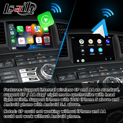 Layar sentuh multi jari Infiniti M35 M45 Nissan Fuga HD meningkatkan antarmuka video otomatis android carplay