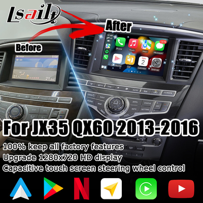 HD layar sentuh multi jari carplay android auto upgrade untuk Infiniti QX60 JX35 2013-2016 IT06