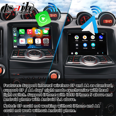 Nissan 370z layar HD nondestruktif Youtube carplay nirkabel peningkatan otomatis android
