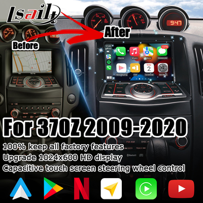 Nissan 370z layar HD nondestruktif Youtube carplay nirkabel peningkatan otomatis android