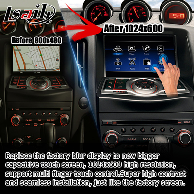 Nissan 370z layar HD nondestruktif Youtube carplay nirkabel peningkatan otomatis android
