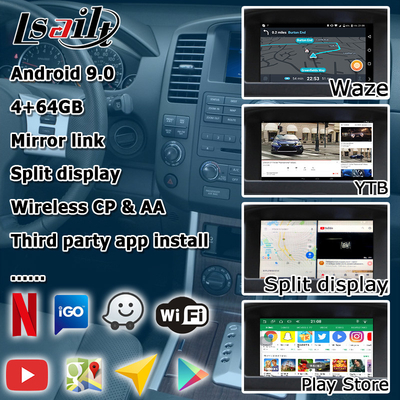 Upgrade layar sentuh multi jari HD untuk Nissan Pathfinder R51 carplay android auto