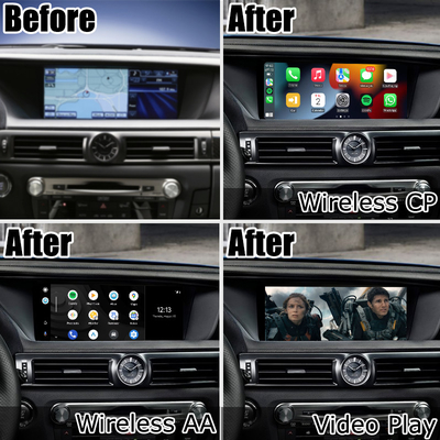 Antarmuka mobil android carplay nirkabel untuk Lexus GS450h GS350 GS200t oleh Lsailt