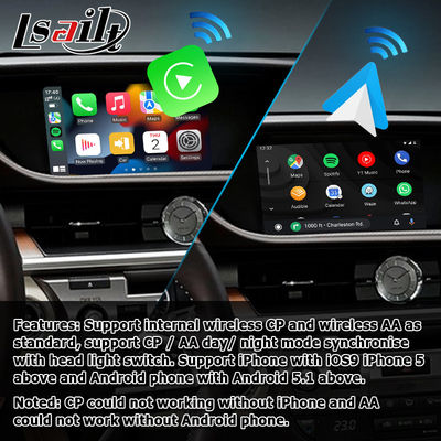 Lexus ES ES350 ES250 ES300h wireless carplay android auto screen mirroring kotak modul Lsailt