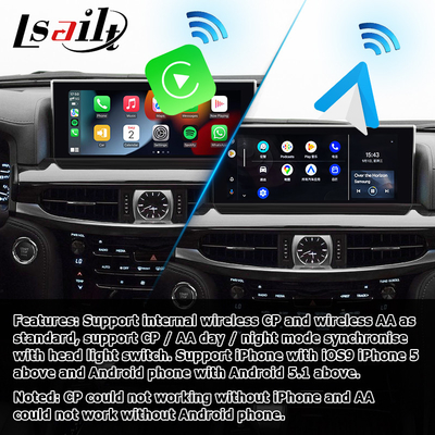 Lexus LX570 LX450d wireless carplay android auto multimedia interface screen mirroring Lsailt