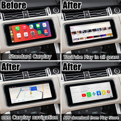 Mobil Land Rover Range Rover android multimedia AI box Youtube waze Netflix play