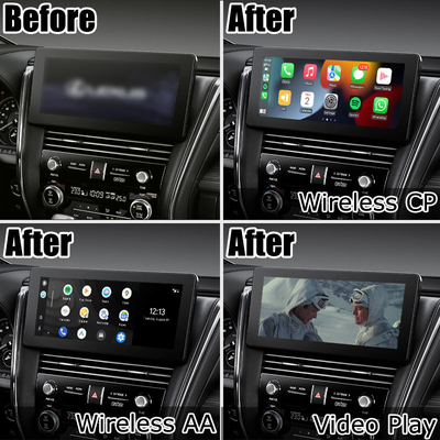 Carplay otomatis Android nirkabel untuk proyeksi layar Lexus LM300h LM350 LM