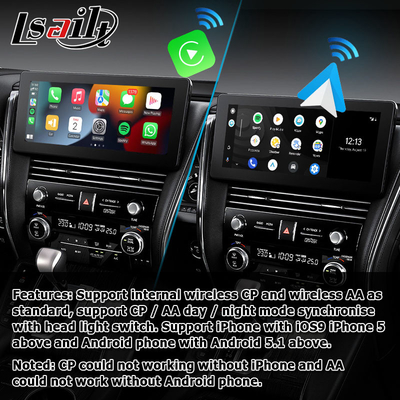 Carplay otomatis Android nirkabel untuk proyeksi layar Lexus LM300h LM350 LM