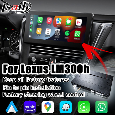 Carplay otomatis Android nirkabel untuk proyeksi layar Lexus LM300h LM350 LM