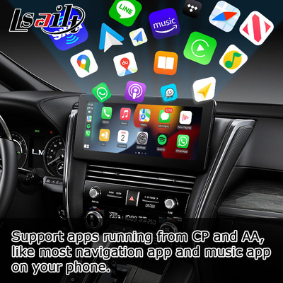 Carplay otomatis Android nirkabel untuk proyeksi layar Lexus LM300h LM350 LM