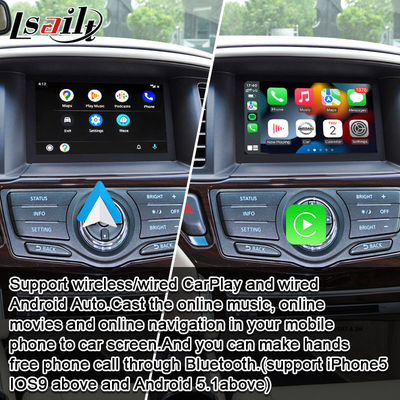 Layar Multimedia Mobil CarPlay untuk Nissan Pathfinder, Patrol, Armada Infiniti QX dengan Android Auto