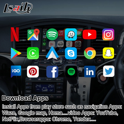 Layar Multimedia Mobil CarPlay Nirkabel untuk Nissan Elgrand Patrol, Armada Infiniti QX dengan Navigasi GPS, Android Auto
