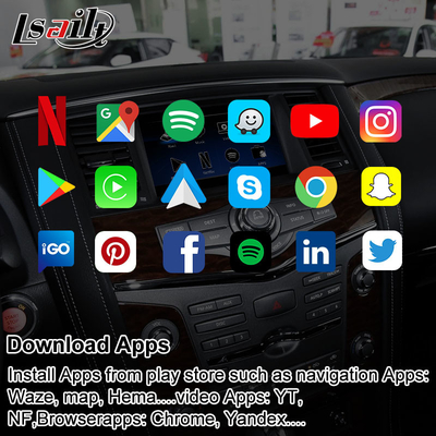 Layar Multimedia Mobil Lsailt untuk Patroli Nissan Armada dengan CarPlay Nirkabel, YouTube, Tingkatkan Tampilan