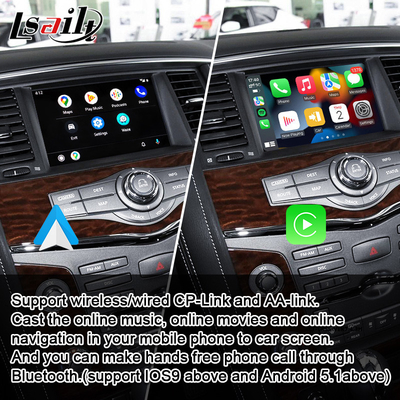 Layar Multimedia Mobil Lsailt untuk Patroli Nissan Armada dengan CarPlay Nirkabel, YouTube, Tingkatkan Tampilan