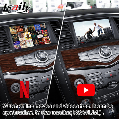 Layar Multimedia Mobil Lsailt untuk Patroli Nissan Armada dengan CarPlay Nirkabel, YouTube, Tingkatkan Tampilan