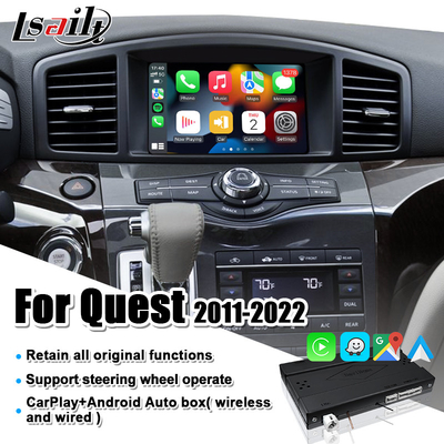 Antarmuka CarPlay nirkabel untuk Nissan Quest, Patroli, Armada, Infiniti QX dengan YouTube, Android Auto