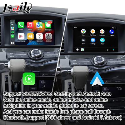 Antarmuka CarPlay nirkabel untuk Nissan Quest, Patroli, Armada, Infiniti QX dengan YouTube, Android Auto