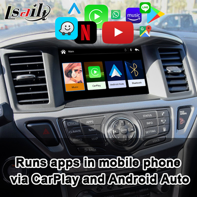 Antarmuka Pathfinder CarPlay termasuk Android Auto, YouTube, Bluetooth berfungsi untuk Nissan