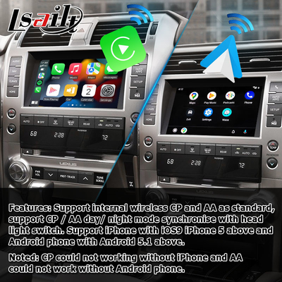 Apple carplay Android auto upgrade untuk Lexus GX460 OEM style mengintegrasikan upgrade