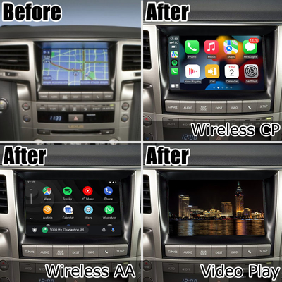 Lexus LX570 wireless Carplay Android auto kotak antarmuka peningkatan gaya OEM