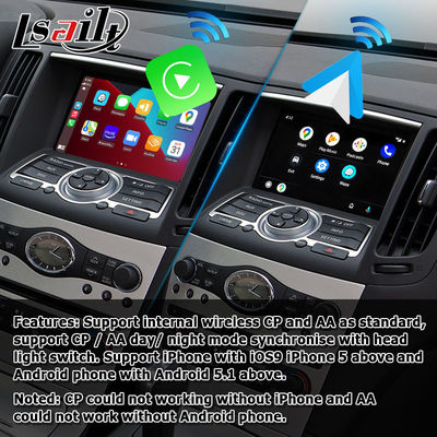 Modul antarmuka video kotak CarPlay nirkabel Android Auto Plug And Play Infiniti G37 G25 Q40 Navihome