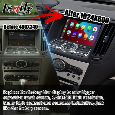 Modul antarmuka video kotak CarPlay nirkabel Android Auto Plug And Play Infiniti G37 G25 Q40 Navihome