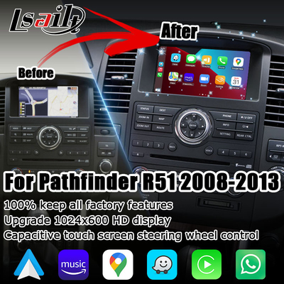 Nissan Pathfinder R51 IT06 layar HD wireless carplay android auto upgrade