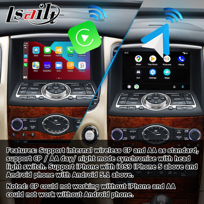 Infiniti QX50 EX35 EX25 EX30d EX37 HD layar nirkabel Carplay Android Auto upgrade