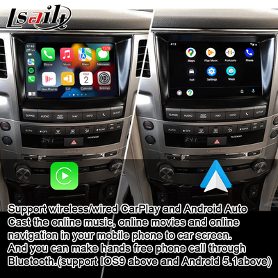 Antarmuka Lexus CarPlay untuk LX570 2013-2015 GX460 dengan Android Auto Nirkabel, Google Map