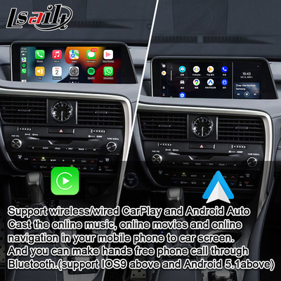 Antarmuka Lexus CarPlay untuk RX450H 2016-2022 RX350 Mendukung Nirkabel Android Auto, Kamera
