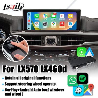 Dekoder CarPlay Nirkabel untuk Lexus LX LX570 LX460d 2017-2022 Revese Antarmuka Video Kamera