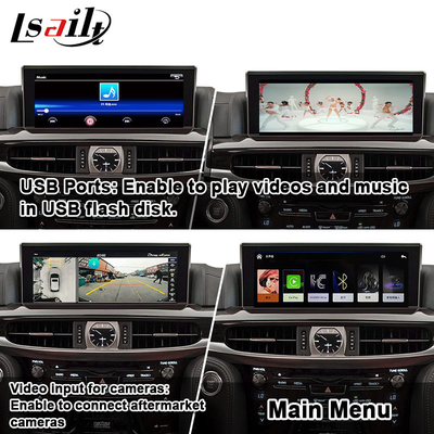 Dekoder CarPlay Nirkabel untuk Lexus LX LX570 LX460d 2017-2022 Revese Antarmuka Video Kamera